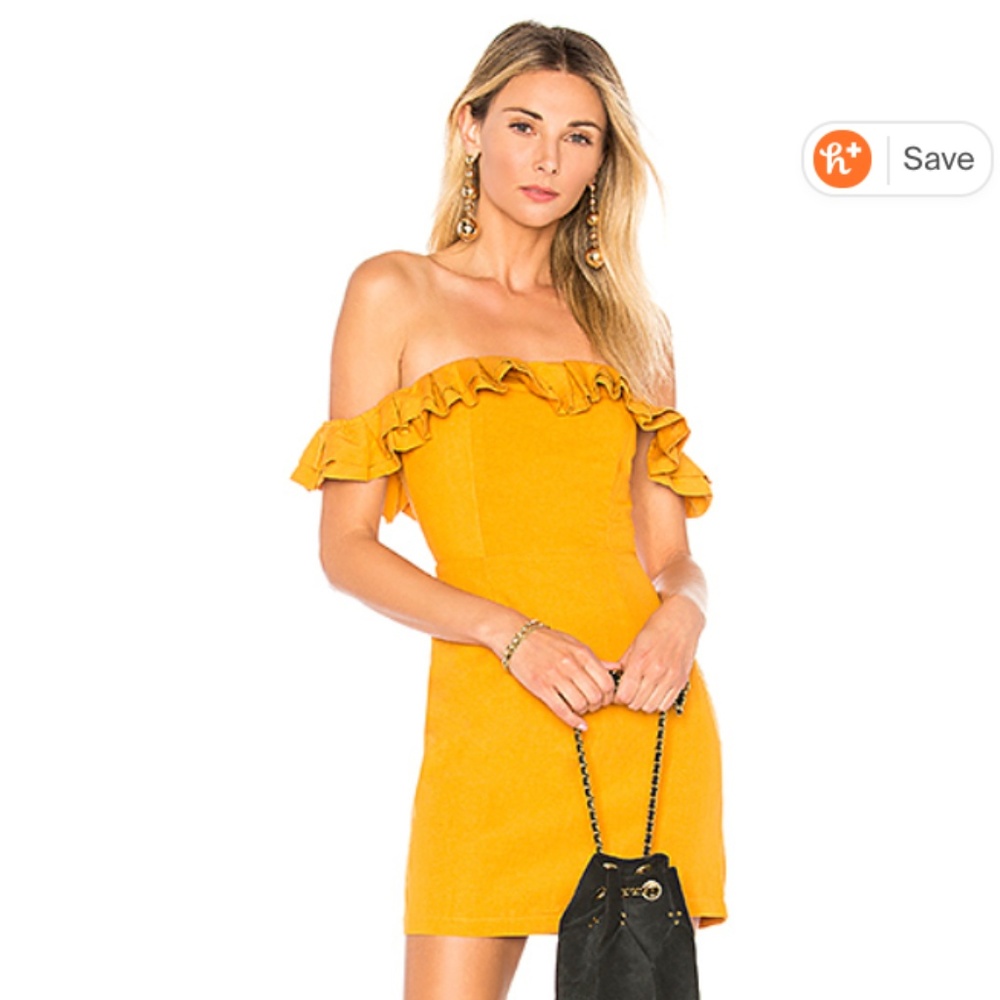 Emery Off The Shoulder Ruffle Dress from Revolve